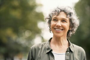 Smiling elderly woman