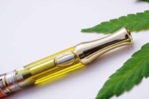 A cannabis vape cartridge CBD