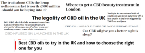 billede af overskrifter cbd i uk