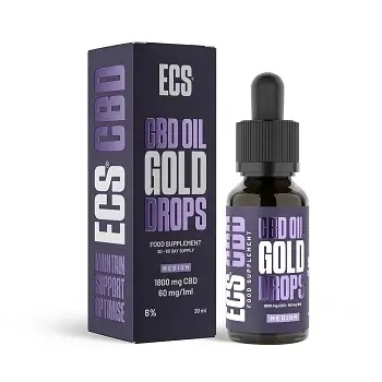 Olio di CBD uk gocce d'oro ecs