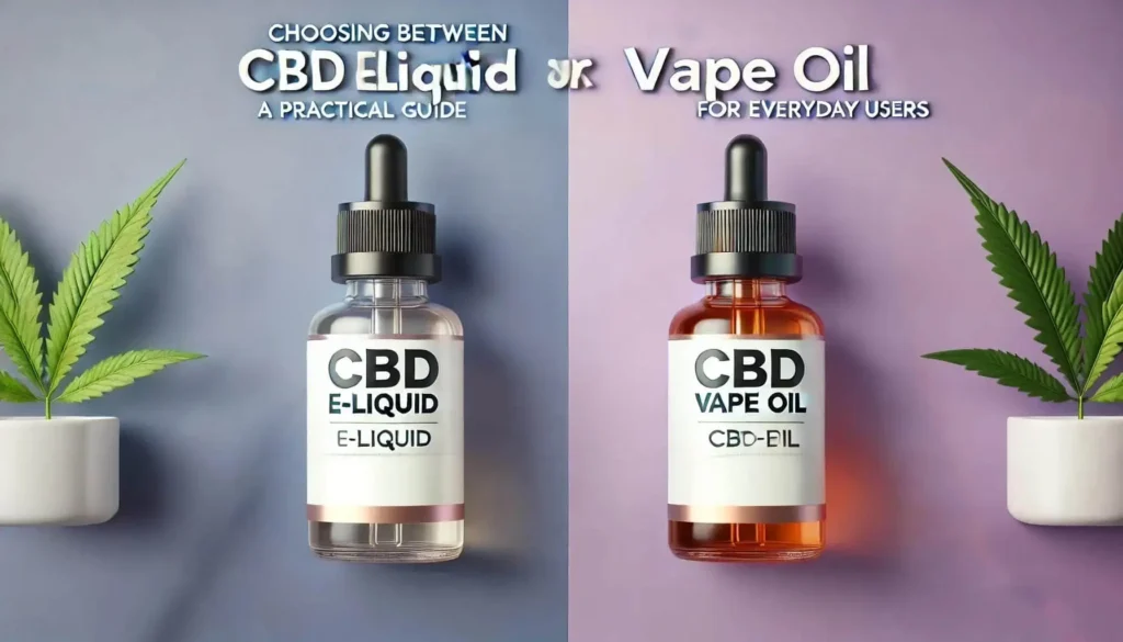 Choosing Between CBD E-Liquid and CBD Vape Oil: A Practical Guide for Everyday Users