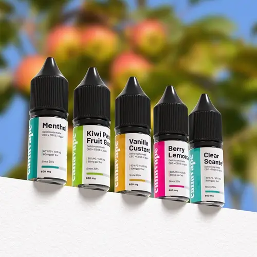 CBD Vape Liquid kaufen - Canavape Starkes CBD E-Liquid in 12 Geschmacksrichtungen