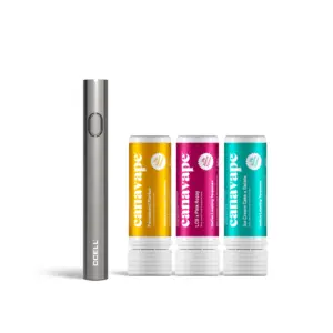 CDT vape starter kit UK with CCELL M4B Pro battery and 3 Canavape Reserve cartridges